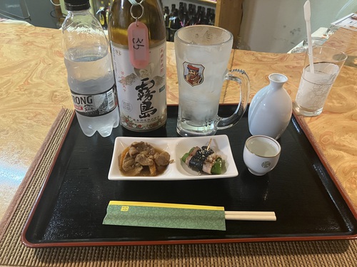 みつばちおまかせなべ＆サンマ塩焼き＆明太子とチーズのたまごやき＆自家栽培塩ゆで落花生＆ドリア　＠大町市一品料理 みつばち