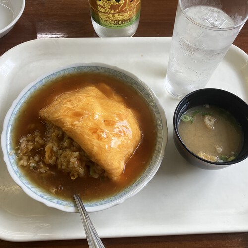 天津山脈(アバター山脈)チャーハン＆パリパリ餃子＆ホウレン草ニンニク炒め　＠大町市餃子の舞