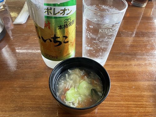 餃子の舞　カニ玉＆コーンスープ　＠大町市中華昼呑みランチグルメ