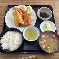 お食事処三洛　ミックスフライ定食　＠信濃大町駅前ランチグルメ