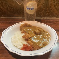 スパイシーチキンカツカレー　＠大町市レストランにし川