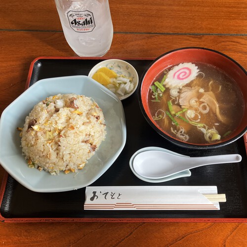 チャーハンセット 昔ながらの中華そばと食堂のチャーハンの 最強タッグ　＠大町市福来家