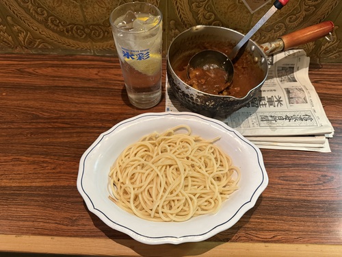 ミートソーススパゲティ　＠大町市パスタ