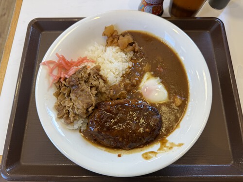 煮込みハンバーグおんたま牛カレー  ＠すき家 147号大町店　