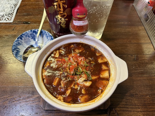 哈爾濱（ハルピン）麻婆豆腐　ホテルルートイン信濃大町駅前から 歩いて30秒　台湾家庭料理居酒屋喜楽屋