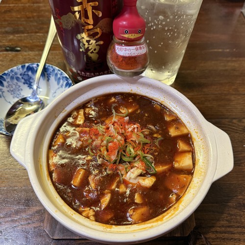 哈爾濱（ハルピン）麻婆豆腐　ホテルルートイン信濃大町駅前から 歩いて30秒　台湾家庭料理居酒屋喜楽屋