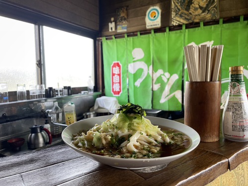 ちくわフライカレー＆冷やしたぬきうどん　＠大町市にし川食堂