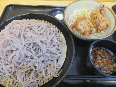 小木曽製粉所『大ざる』＋『ミニ山賊焼き丼』