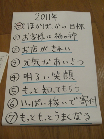 ほかぽっか2011年の目標