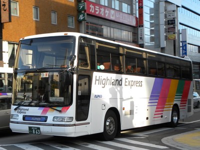 【川中島バス】 元ハイランド車の高速バス続行便運用