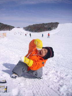 家族でスキーに②