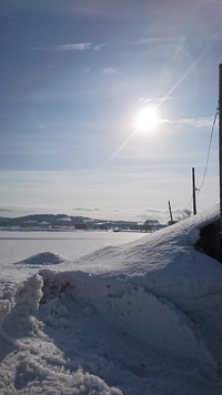 雪の上を歩ける楽しさ。
