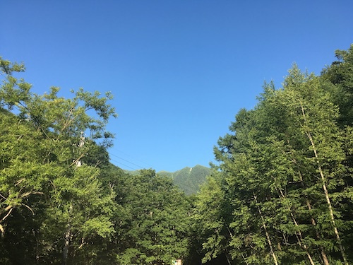 蝶ヶ岳登山　①