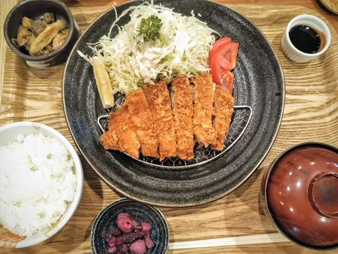 十福の湯 @上田市 「特選蓼科豚ロースとんかつ定食」1,280円