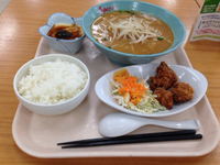 ラーメン唐揚げ定食（東部・湯の丸SA）