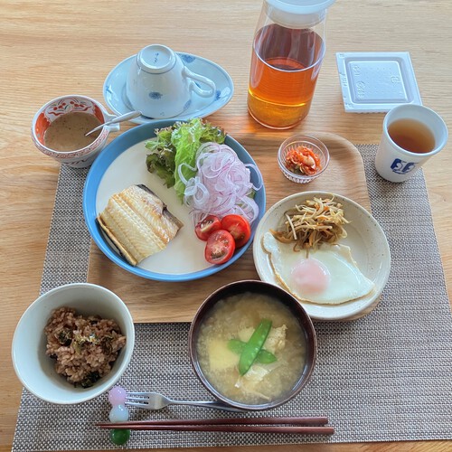 北海道美瑛丘の宿星の庵　7月15日土曜日朝食