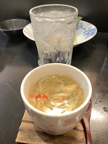 刺身盛り合わせ＆京風牛すじ煮込み＆蟹餡かけ茶碗蒸し＆イカゲソ天ぷらで一杯　＠大町市四季彩葉月