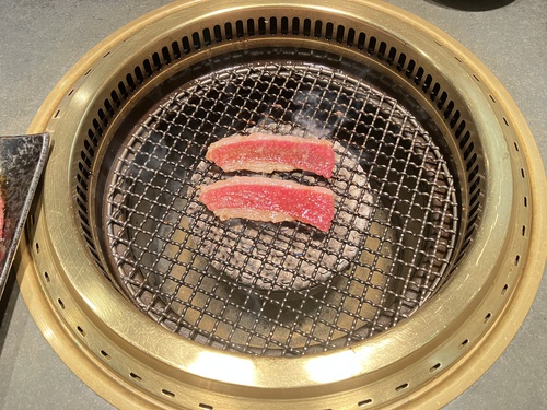 塩タン＆和牛カルビ＆和牛ハラミ＆センマイ刺し＆和牛ロース＆ミノ＆テグタンスープライス　＠大町市焼肉食道園