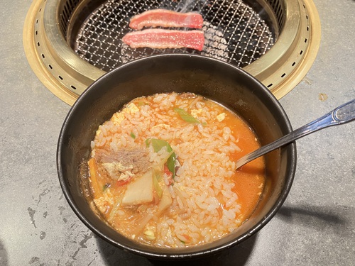 塩タン＆和牛カルビ＆和牛ハラミ＆センマイ刺し＆和牛ロース＆ミノ＆テグタンスープライス　＠大町市焼肉食道園