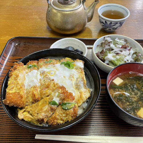 富士尾山荘　カツ丼　安曇野市穂高温泉郷グルメ＆日帰り入浴