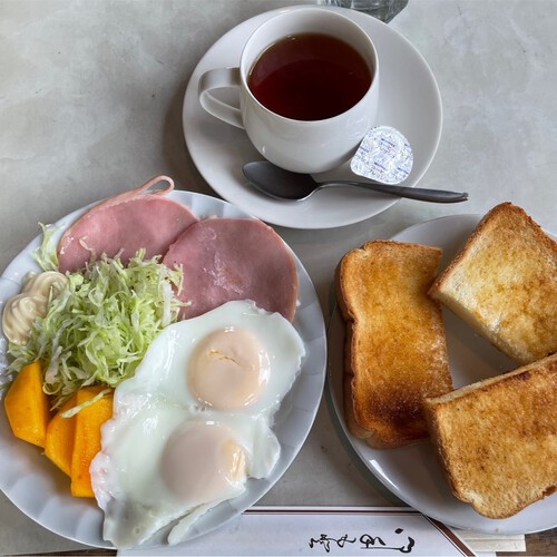 喫茶店の洋朝食＆モーニングカレーナポリタン　雷鳥食事・喫茶雷鳥　＠大町市大町温泉郷モーニンググルメ