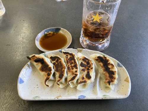 キッチンハウス　ミックス　ホッピー＆餃子＆200gの煮カツ＆200gのとんかつ定食　＠長野市安茂里ランチグルメ