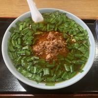 永楽本店人気メニュー ニラソバ 味付け挽肉と生のニラがタップリ入った スタミナラーメン　＠長野市川中島ランチグルメ