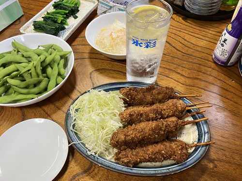 北海道産甘エビ＆縞海老他豪華料理で新年会　＠大町市にし川うどん