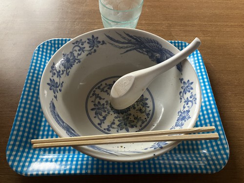 しょうゆラーメン一品で営業しております（税込500円）　＠安曇野市有明「食堂アンネ 」一球入魂しょうゆラーメンランチ