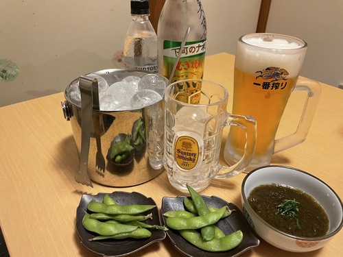 刺身盛り合わせ＆ハモ天＆鶏の梅しそフライ＆山賊焼き　衆割烹　桂　＠大町市居酒屋グルメ