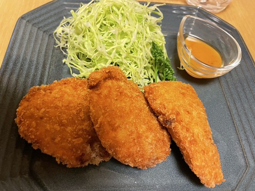 刺身盛り合わせ＆ハモ天＆鶏の梅しそフライ＆山賊焼き　衆割烹　桂　＠大町市居酒屋グルメ