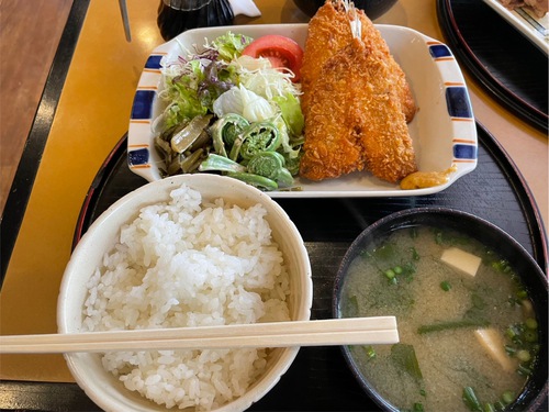 喫茶店の焼肉定食＆喫茶店のアジフライ定食　COFFEE & SNACK WORLD 　@北安曇郡池田町ランチグルメ