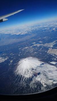 1/17 飛行機から見えた富士山