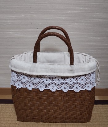 山葡萄かごﾊﾞｯｸを夏らしく！！