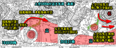 台風6号進路予想と風や雨の影響（7月18日）