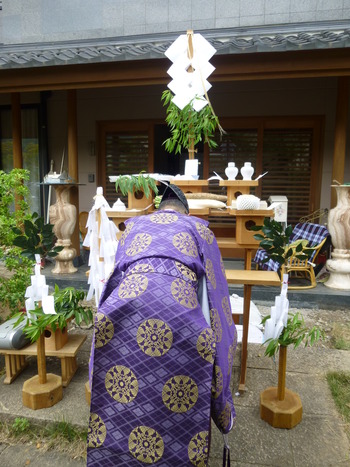 家の改修工事の地鎮祭＆Rioちゃんの笑顔