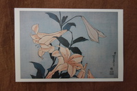 葛飾北斎の、浮世絵「百合」