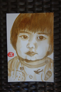 珈琲画de 似顔絵に挑戦！