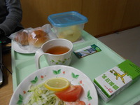 最後の病院での朝食