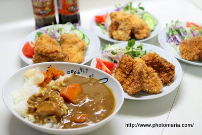ヒレカツとカレー