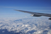 機窓からの富士山