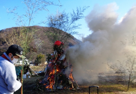 松代第１３区でどんど焼き