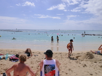 海での出会い（ハート）