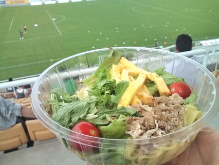 松本山雅vsHonda FC アルウィン スタメシランチ 王滝冷やし中華