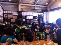 スポカフェガレージで観戦(第7節岡山戦)