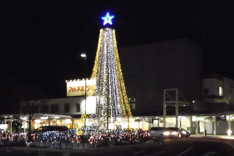 夜の塩尻駅