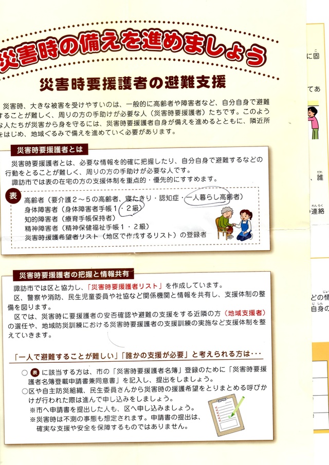 災害時の備えは地域とともに（１）