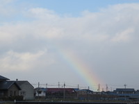 虹が見えました♪　嬉しい～！