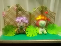 アルクマと８ちゃん／花模様／八十二銀行南長池支店／２１年８月２４日