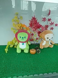 アルクマと８ちゃん／秋仕様／八十二銀行今井支店／２１年９月２３日